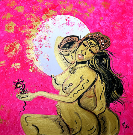 OKOUZLENÍ 2024, 60x60 cm, akryl na plátně