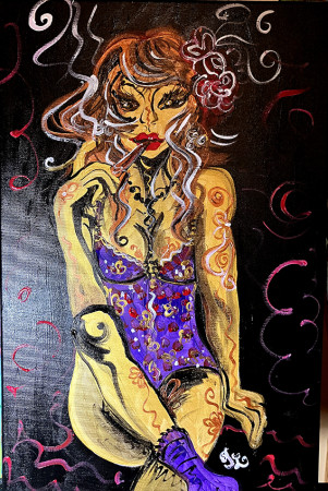 KOKETA 2024 / 40x60 cm, akryl na plátně