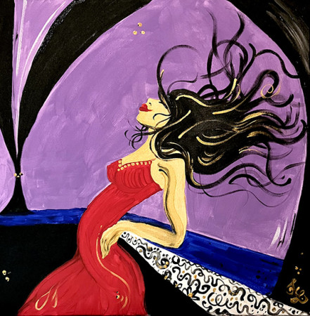 TRANSGALAKTICKÁ 2025 / 70x70 cm, akryl na plátně