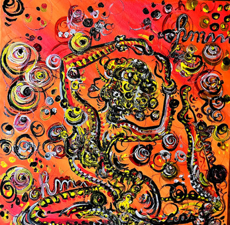 OHMMM 2025 / 60x60 cm, akryl na plátně