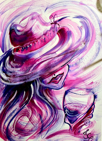 VII_DIVOTVORNÝ KLOBOUK 10/2025 A2 inkoust na papíře