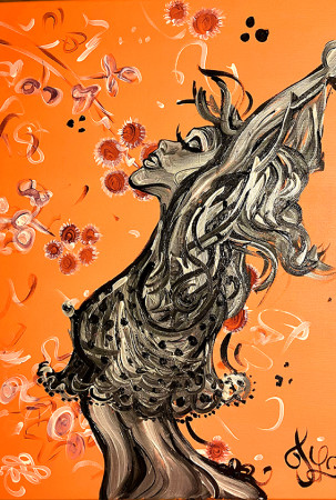 PROBUZENÍ 2016/2024, 50x70 cm, akryl na plátně  XXX