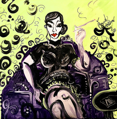 ČERNÁ BŘITVA 2024 / 60x60 cm, akryl na plátně